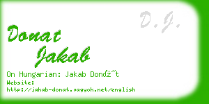 donat jakab business card